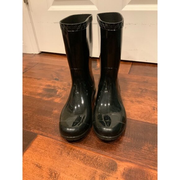 UGG Australia Black Rubber Mid-Calf Rain Boots, Size 5.5 (US) - Picture 2 of 8